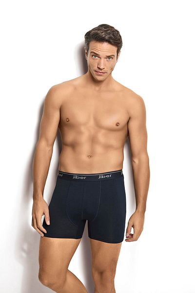 Jiber Ανδρικό Navy Blue Cotton Lycra Boxer 6 τεμαχίων 156