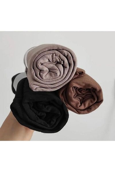 CAURİN Women's Hijab Combed Cotton Shawl Set