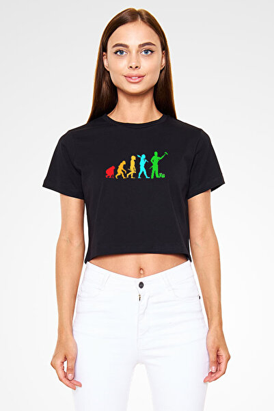Darkhane Badanacı Boyacı Black Unisex Crop Top T-Shirt T-Shirt