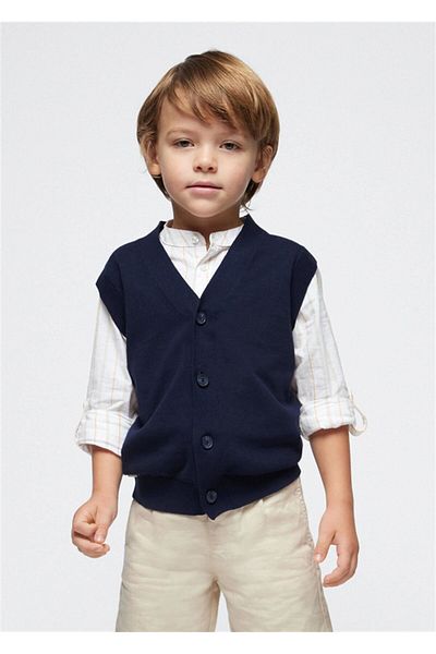 MAYORAL Boy's Knitwear Vest Navy Blue 3358