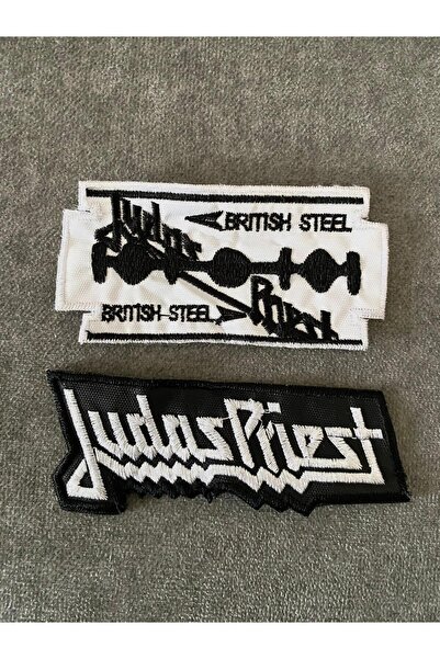 icase مجموعة رقعة مطرزة بشعار فرقة الموسيقى Judas Priest مكونة من قطعتين قابل...