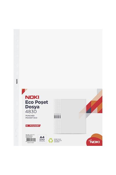Noki 4830 Eco A4 حقيبة ملف 1000 قطعة (10 عبوات × 100 قطعة)