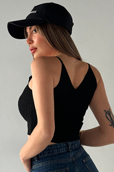 MODAGEN Women's Strappy Knitwear Crop Body