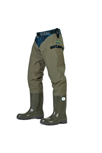 Polly Boot Orion Kasık Çizmesi Haki Siyah 43 No