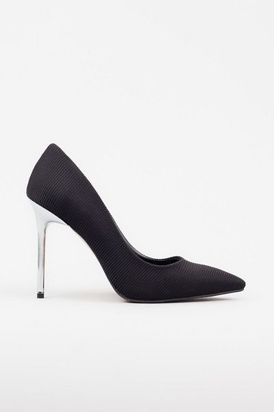 Adım Adım Thin Heeled Silver Heeled Stiletto