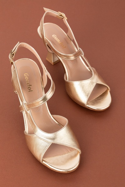 Gondol Γυναικεία Γνήσιο Δερμάτινο Παπούτσια με Λεπτό Τακούνι Ast.6478