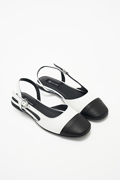 Louis Cardy Carole White Genuine Leather Women's Ballerinas