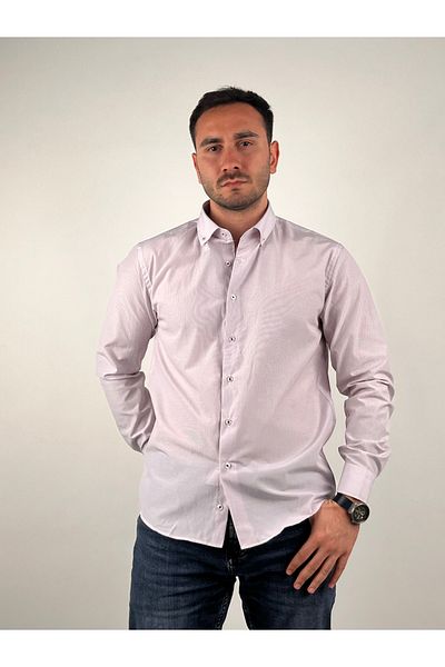 Mad&Calf Ανδρικό μακρυμάνικο πουκάμισο με λεπτή εφαρμογή