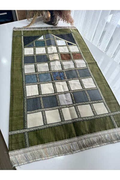 Kumru Çeyiz İPEK KADİFE NAKIŞLI SAÇAKLI 40 YAMA SECCADE NAMAZLIK 70 X 120