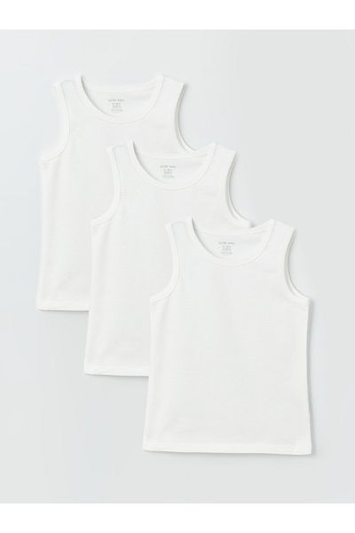 LC Waikiki Lcw Baby Crew Neck Sleeveless Baby Boy Undershirt 3-Piece (W4)