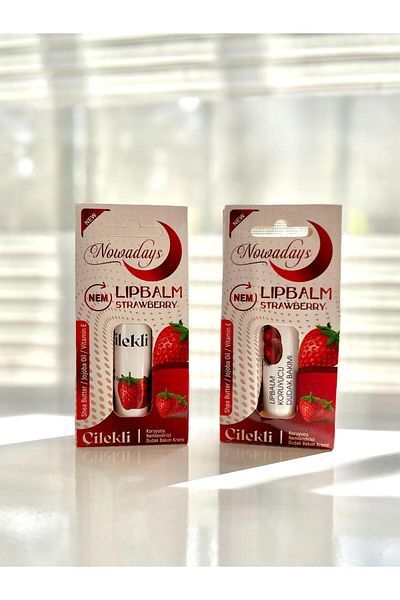 Nowadays LIP BALM Lip Protector Strawberry/Strawberry SET OF 4