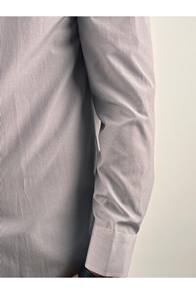 Mad&Calf Чоловіча сорочка Slim Fit з тонкою смужкою та довгими рукавами