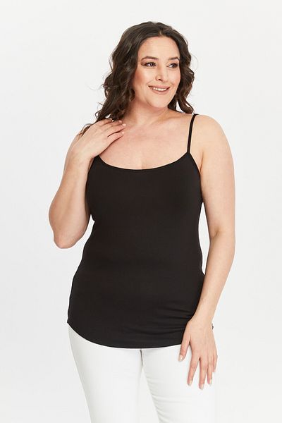Curvy Trend Plus Size Rope Strap Oval Slit Blouse