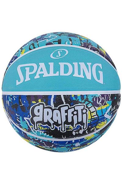 SPALDING Μέγεθος 7 Blue Graffiti Sz7 2021 Basket Ball 84373z Η αντλία δεν περιλαμβάνεται Πολύχρωμο