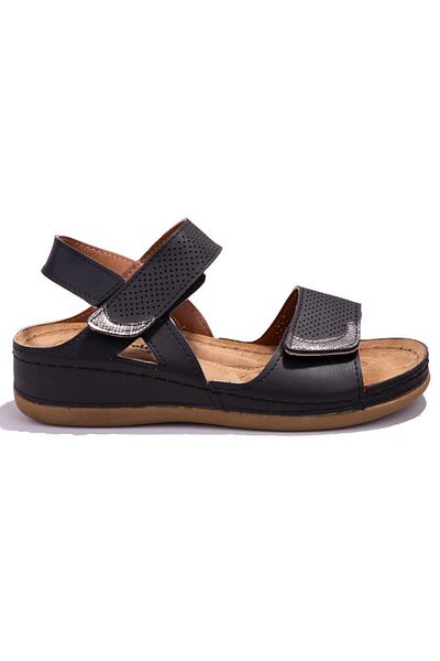 Polaris 104424c Black Orthopedic Daily Women's Sandals
