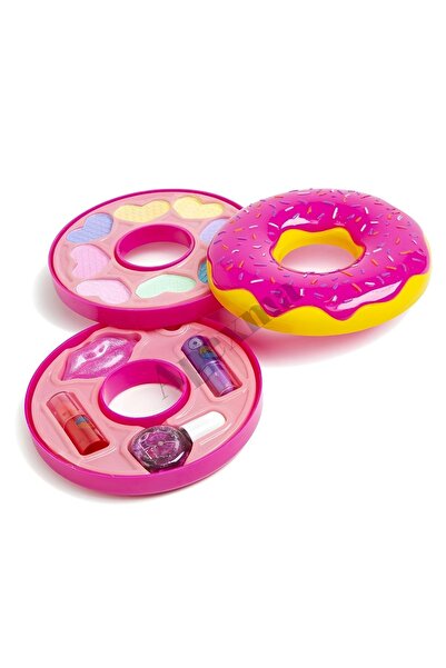 Apexma Kız Çocukları İçin Sürülebilir Donut Şekilli 2 Katlı Makyaj Seti - Eği...