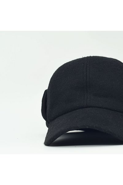 şapkadan Winter Cap Black Fleece Hunting Hat with Earmuffs