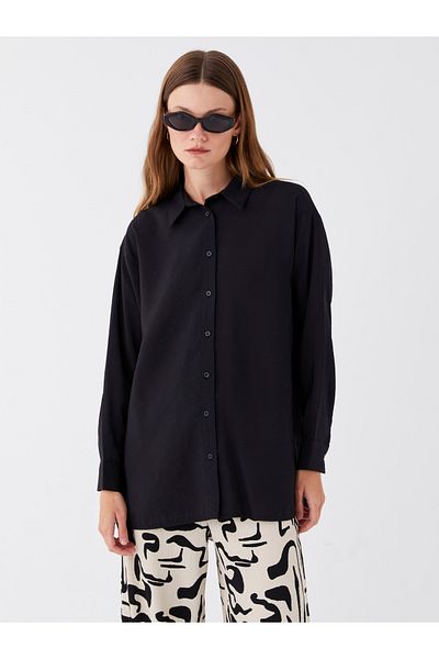 LC Waikiki Oversize Women's Tunic Shirt - Plain Long Sleeve