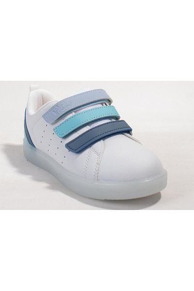 Vicco Sun 220f21y212 White Blue Orthopedic Lighted Boys' Sports Shoes
