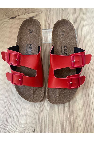 Eylül Spor Double Buckle Anatomical Sole Women's Home and Outdoor Slippers