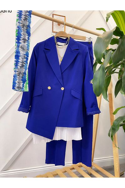 YEDİLALE ΣΕΤ ΔΙΠΛΟ ΓΥΝΑΙΚΕΙΟ BLAZER ΣΕΤ