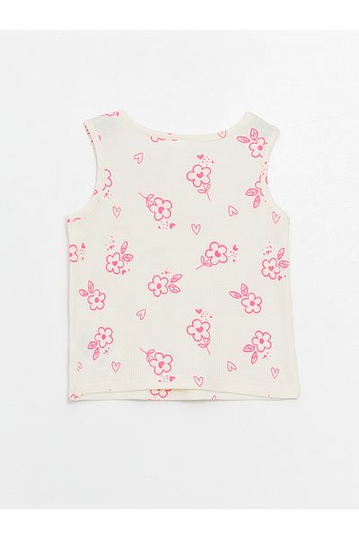 LC Waikiki LCW Baby - Floral Patterned Crew Neck Undershirt for Baby Girl