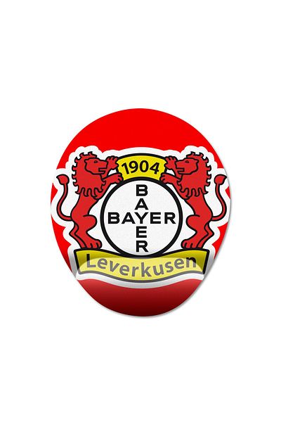 Pixxa لوحة ماوس بيضاوية مكونة من قطعتين من Bayer Leverkusen - مع دعم للمعصم