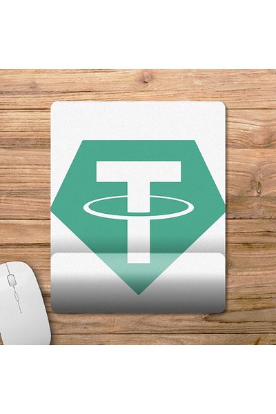 Pixxa لوحة ماوس بمحفظة مشفرة من Tether Coin مع دعم للمعصم - 1