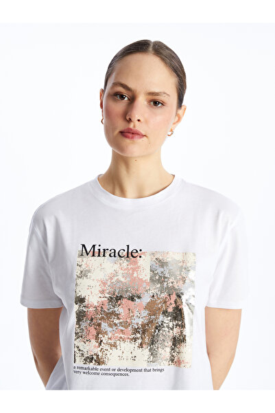 LC Waikiki Crew Neck Printed Short Sleeve Women's Tunic