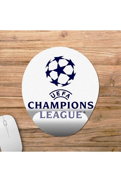 Pixxa نموذج لوحة الماوس لدعم المعصم من دوري أبطال أوروبا - 1 بيضاوي