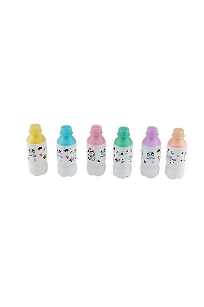 hiçdurmaal 6-Color Highlighter Plastic Milk Bottle with Pen Model