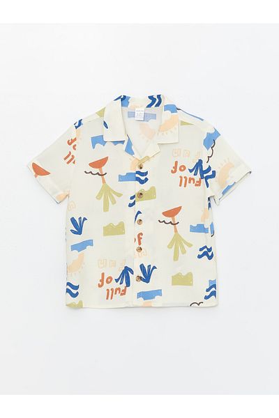 LC Waikiki Short Sleeve Printed Baby Boy Shirt