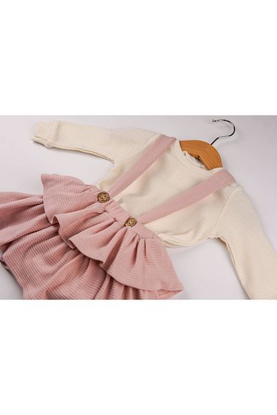 Globaby Girl's 2-Piece Set with Two Layers of Gilet