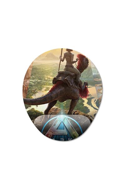Pixxa ARK: Survival Ascended - 2 نموذج لوحة ماوس بيضاوية لمسند المعصم