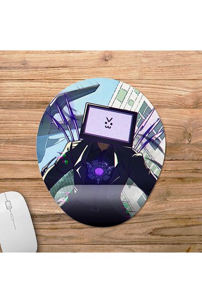 Pixxa Skibidi Toilet Wrist Supported Mousepad Model - 1 Oval
