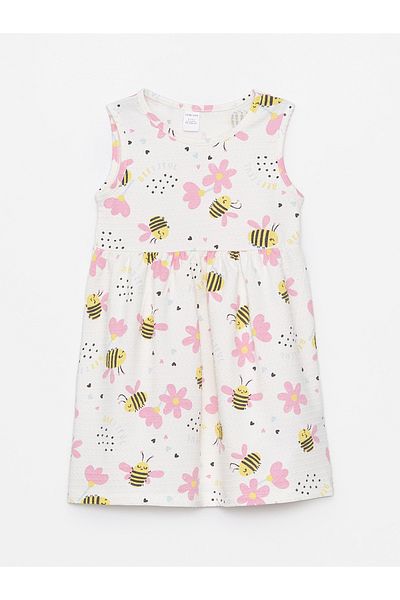 LC Waikiki Crew Neck Printed Baby Girl Dress (S4)