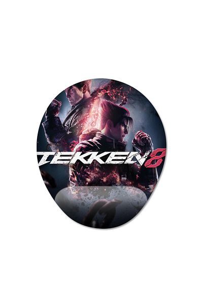 Pixxa موديل لوحة ماوس Tekken 8 بيضاوية مع دعم للمعصم