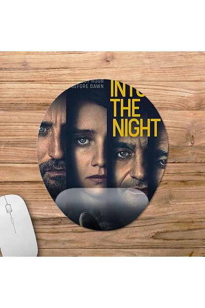 Pixxa موديل لوحة ماوس بيضاوية واحدة تدعم المعصم من Into the Night