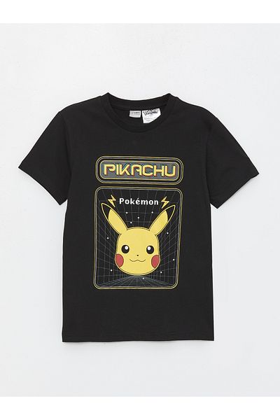 LC Waikiki Crew Neck Pikachu Printed Short Sleeve Boys' T-Shirt