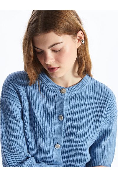LC Waikiki Tricotaj de damă Cardigan - Decolteu, mânecă lungă solidă