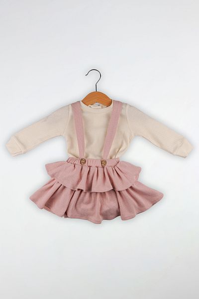 Globaby Girl's 2-Piece Set with Two Layers of Gilet
