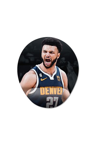 Pixxa Jamal Murray - Denver Nuggets - نموذج لوحة الماوس لدعم المعصم NBA - 1 بيضاوي