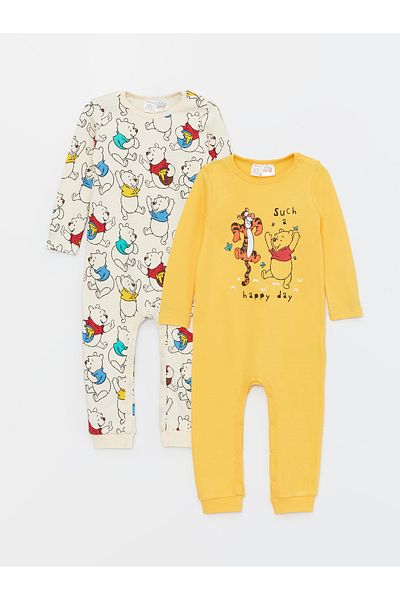 LC Waikiki 2-teiliger Overall für Jungen mit Rundhalsausschnitt und Winnie Puuh-Aufdruck