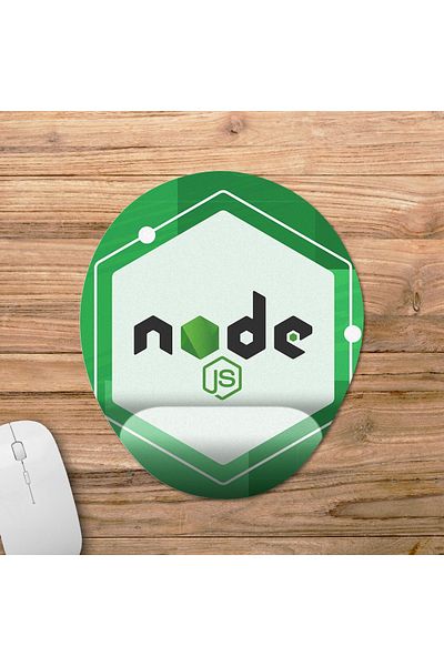 Pixxa Node Js - نموذج لوحة ماوس مدعوم للمعصم - 2 بيضاوي