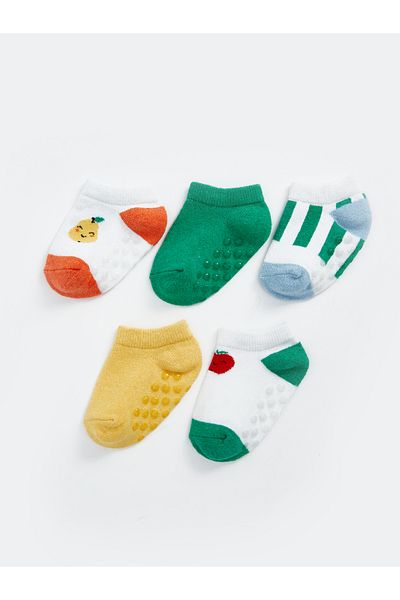 LC Waikiki Set mit 5 bedruckten Booties-Socken für Babys