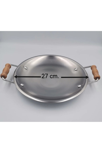 Yıldız çelik Krom Kapaksız Kavurma Tavası ve Sacı 27 Cm