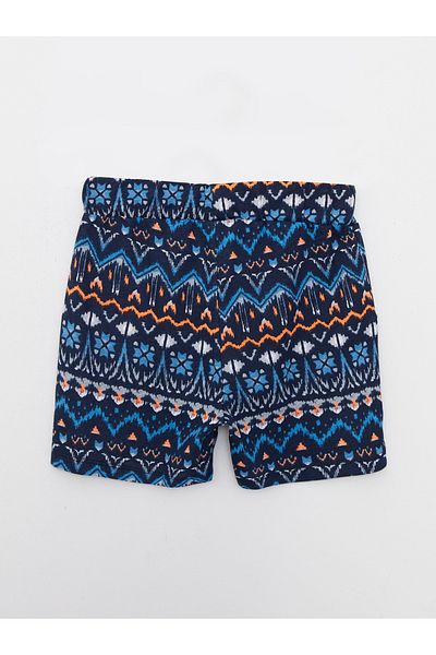 LC Waikiki Patterned Girl's Shorts with Elastic Waist