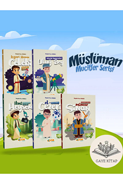 Siyer Çocuk Yayınları Müslüman Mucitler Serisi 5 Kitap ( İbni Heysem-El-Cezeri-Mimar Sinan-Legari Hasan Çelebi- Uluğ Bey )