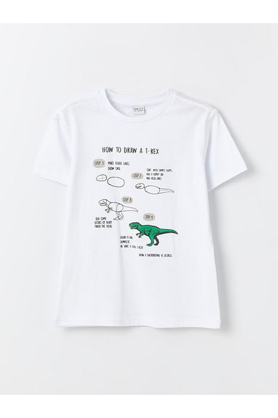 LC Waikiki Boy - Crew Neck and Printed Short Sleeve T-Shirt