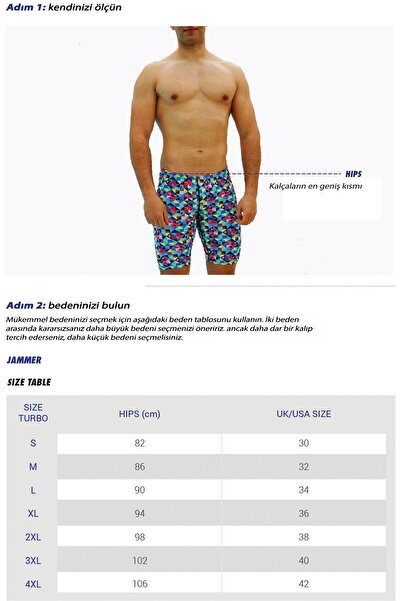 TURBO Erkek Mayo Slıp Super Tank Mohıcan 14 Cm